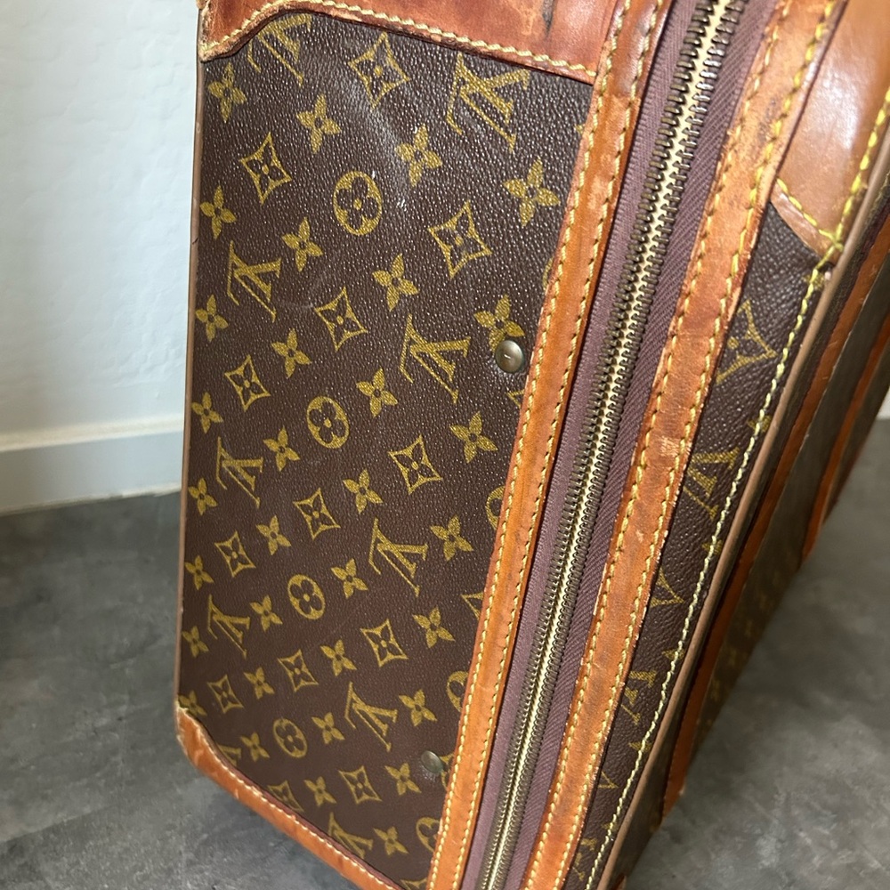 Louis Vuitton Vintage Monogram Suitcase Travel Bag Luggage Vachetta Leather - Picture 7 of 16